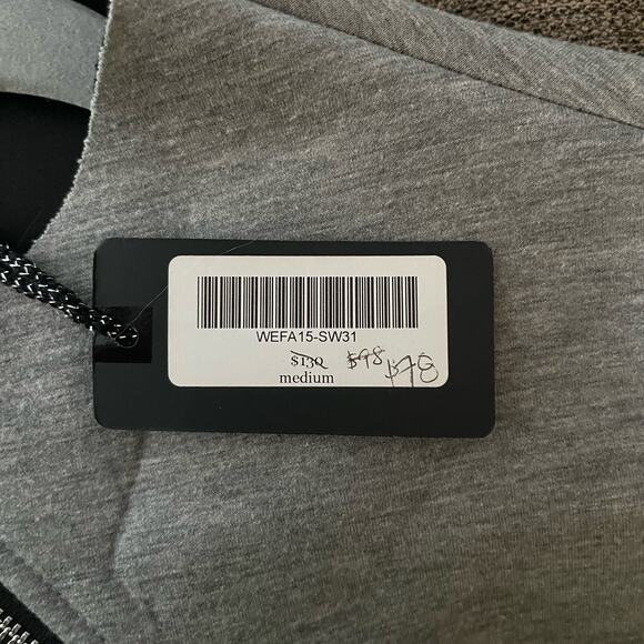 Whitney Eve Gray Scuba Sweatshirt Womans Medium Zipper Accents NEW Streetwear - Picture 8 of 12